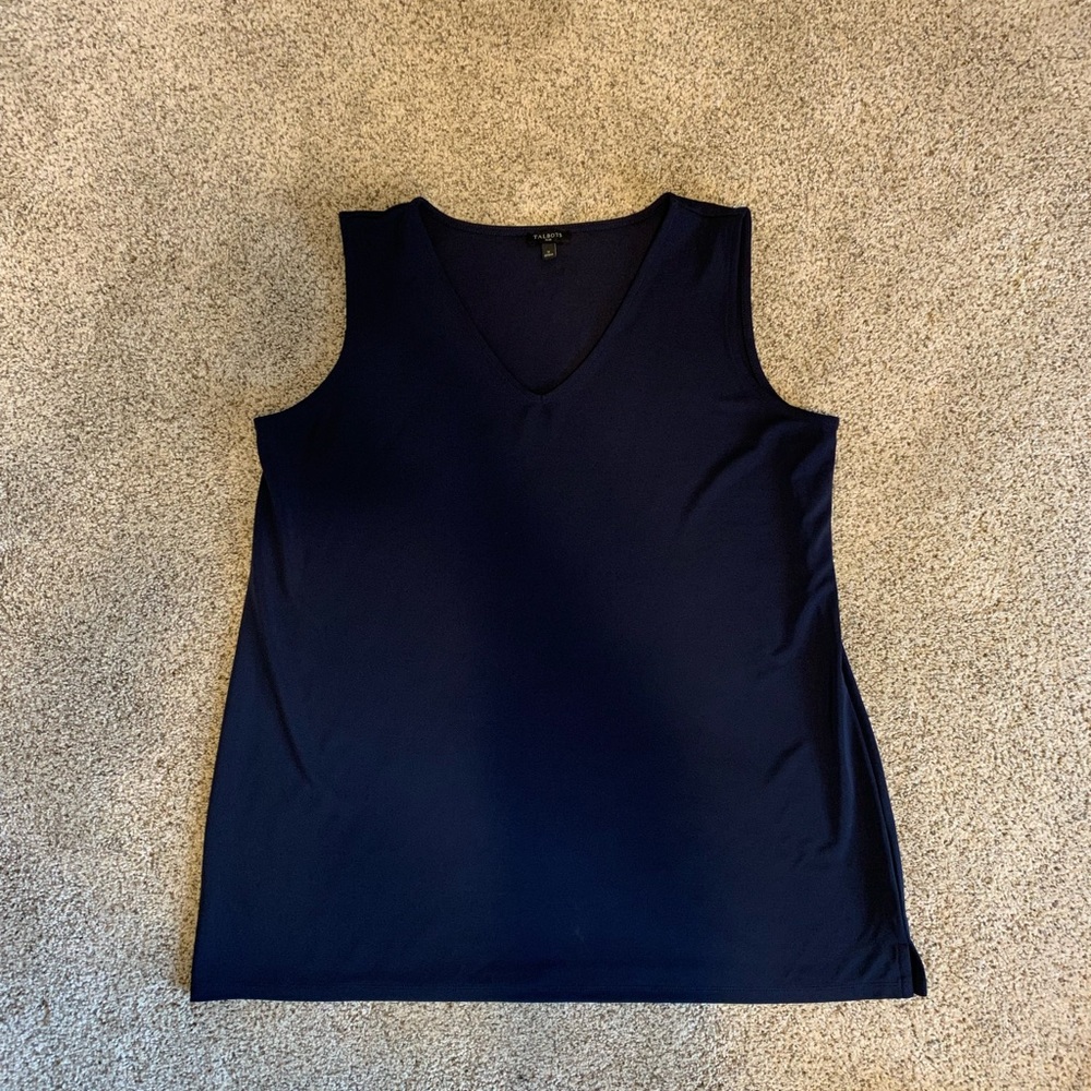 Navy Talbots Plus Top